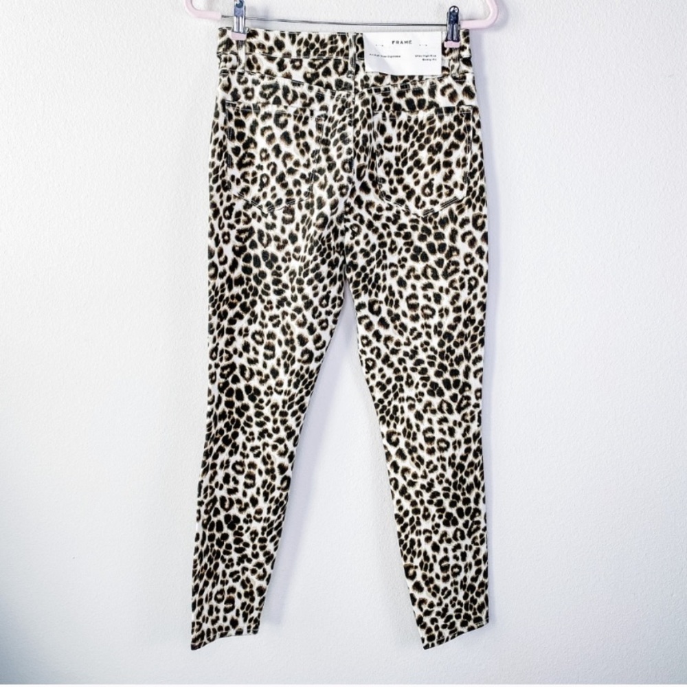 NWT FRAME Leopard High Rise Skinny Jeans - Picture 4 of 7